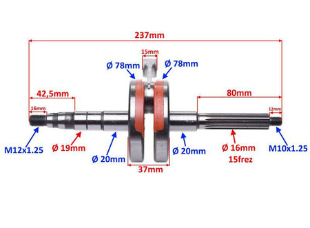Wał korbowy do Yamaha Minarelli Jog 90