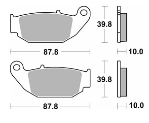 KLOCKI HAMULCOWE NOWOŚĆ KH629 OFF-ROAD SINTER KOLOR ZŁOTY HONDA CRF 250L '13-'20, CRF 250RL RALLY '17-'20, CRF 300L/LR '21,