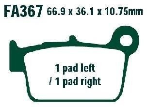 KLOCKI HAMULCOWE EBC DO MOTOCYKLI TYP FA367