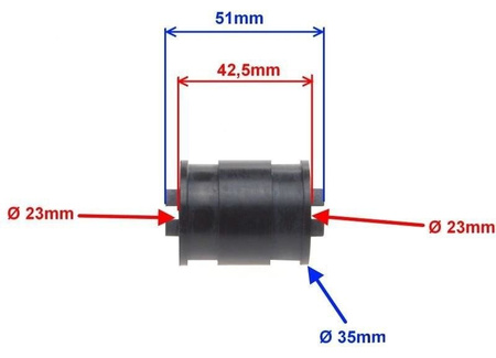 Łącznik gumowy króciec gaźnik 2T Hurricane i Inne