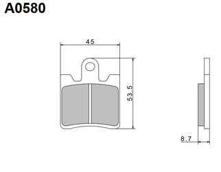NISSIN KLOCKI HAMULCOWE KH283 PREMIUM SEMI-METALLIC (SPIEK METALICZNY) (ECE R90) (MADE IN JAPAN) (2P-265NS)