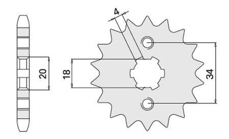 Zębatka przednia 259 16 honda xl 125/nx125 (jtf259.16) (259-16)
