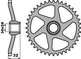 Zębatka tylna 3555m 40 f aprilia 50 af1 88-93 (łańc. 420)