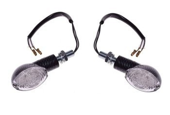 Kierunkowskaz motocyklowy led owalny carbon E8