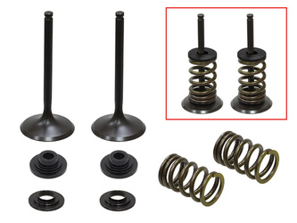 ZAWORY SSĄCE (KOMPLET 2 SZT. ZAWORÓW ZE SPRĘŻYNAMI I PODKŁADKAMI) SUZUKI RMZ 450 '08-'15, RMX 450 '10-'14 STALOWE (MX-09527I) (35,9X5,48X81,9MM)