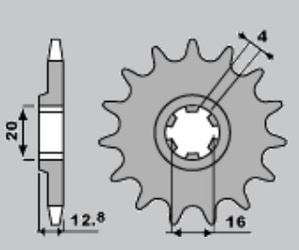 Zębatka przednia 801 13 18nc (łańc. 520)