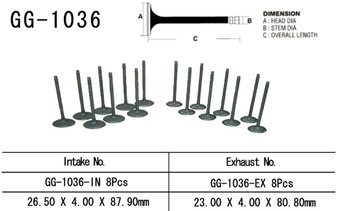 ZAWÓR WYDECHOWY HONDA CBR 600 F4 '99-06'(23,00X4,00X80,80MM) (OEM: 14721-MBW-000) (1SZT.) (MADE IN JAPAN)