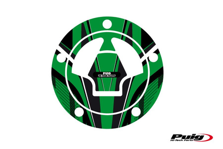 Osłona wlewu paliwa puig do kawasaki 2006-2016 - bez 250r i 300r (wzór – radikal) zielona