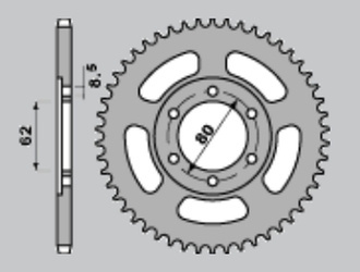 Zębatka tylna 842 52 (184252jt) yamaha xt 350 '85-'98
