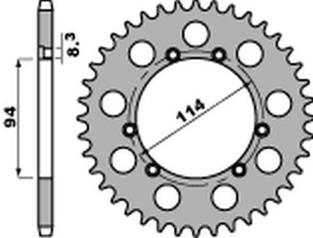 Zębatka tylna 326 40 aluminiowa (ergal) montesa 310/314/315 cota (94-00) (łańc. 520)
