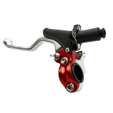 uchwyt dźwigni sprzęgła kompletny + dekompresator uniwersalny kolor czerwony (cl-08rd) - promocja