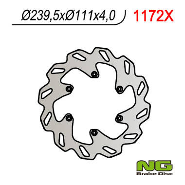 Tarcza hamulcowa tył ktm 690/950/990 '06-'15 (240x111x4) (6x6,5mm)