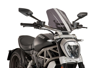 Szyba Sport Regulowana Nowej Generacji (450 X 355 Mm) Puig Do Ducati X Diavel/S 16-18 Lekko Przyciemniona