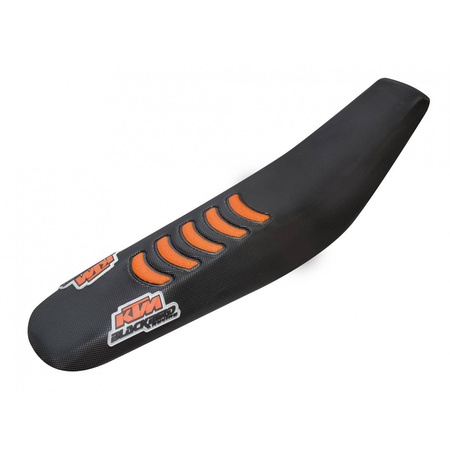 Pokrowiec/poszycie na siedzenie ktm sx-sxf '16-'18 exc '17-'19 replica trophy 2021, kolor czarny/ pomarańczowy (zastępuje e1524r19)