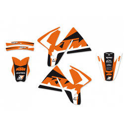 Komplet naklejek (oklein) ktm sx '98-'00, exc '98-'00, dream 4 kolor pomarańczowy/czarny