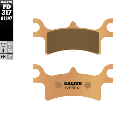 Klocki hamulcowe kh314 spiek metaliczny tył (złote) atv polaris 325/330/400/450/500/700/800