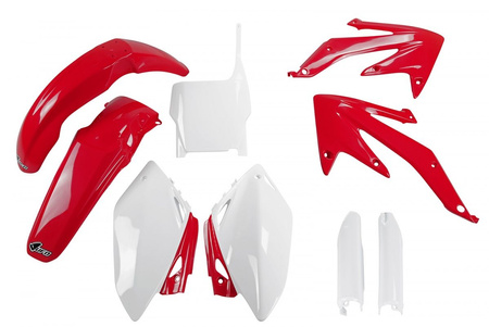 Komplet Plastików (Full Kit) Z Osłonami Teleskopów (Amortyzatorów) Honda Crf 450 R '07 Kolor Oem (Czerwony/Biały) (Ho110e999)