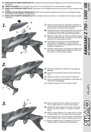 Stelaż kufra tylnego Shad do Kawasaki Z750 R ( 07-12)