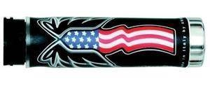 Manetki 02601/pa flaga usa końcówka chrom (130 mm/22 mm) bez otworu kolor czarny/czerwony/niebieski