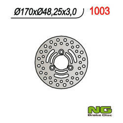 Tarcza hamulcowa przód suzuki ltz 250/400, lta 400/500, ltf 400/500 (170 x48x3)(3x10,50mm)