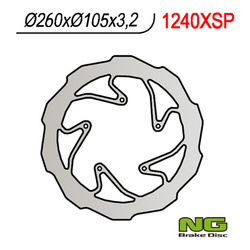 Tarcza hamulcowa przód bmw g 450x '08-'11 (260x105x3,2) wave (5x6,00mm)