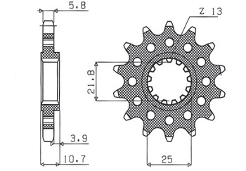 Zębatka przednia 2172 15 yamaha fz6 '09-, xj6 '09-'15 (jtf1581.15) (mod. Łańc. 520) (217215jt)