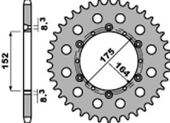 Zębatka tylna 856 40 f yamaha tt 600r '82-'04, yfm 660 '01-'04, yfs 200 '88-'06, yz 125/250 '85-'98, dt 125 '89-'06 (jtr853.40) (łańc. 520)