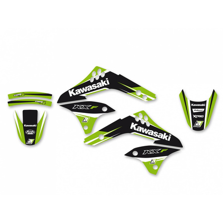 Komplet naklejek (oklein) kawasaki kxf 450 '06-'08, dream 4 kolor zielony/czarny
