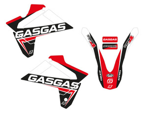 Komplet naklejek (oklein) gagafsr 450 '07-'09, fsr 515 '08-'09, ec 125/250/300 '07-'09 dream 4 kolor czerwony/czarny
