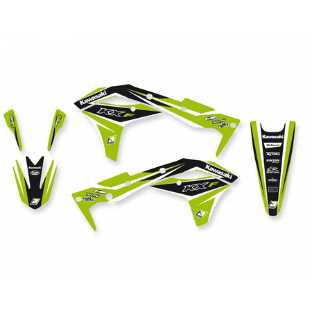 Komplet naklejek (oklein) kawasaki kxf 250 '17-'20 dream 4 kolor zielony/czarny