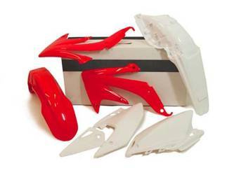 Komplet plastików honda crf 450x (08-17) kolor oem biały czerwony