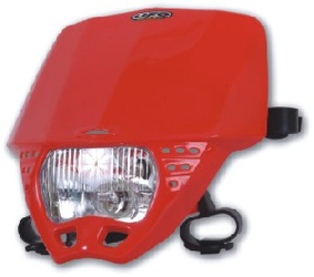 Lampa przednia UFO Cruiser enduro cross czerwona