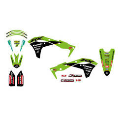 Komplet naklejek (oklein) kawasaki kxf 250 '17-'20 replica kawasaki racing team 2021