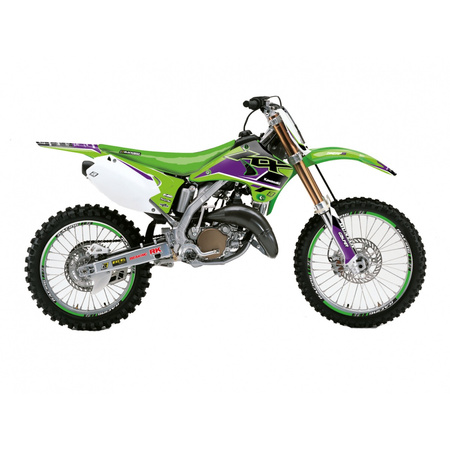 KOMPLET NAKLEJEK (OKLEIN) KAWASAKI KX 125/250 '03-'08 DREAM 5 KOLOR ZIELONY CZARNY