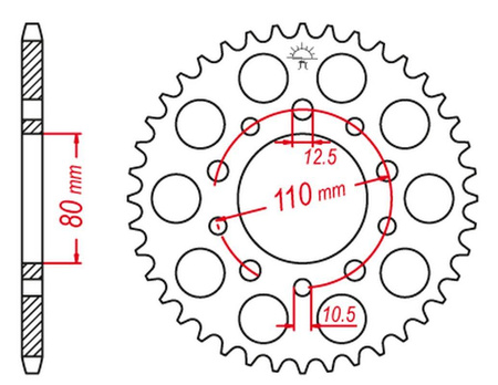 Zębatka tylna 334 40 honda vf750c '94-'04 (jtr1334.40)