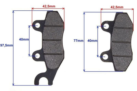Klocki hamulcowe do skutera 2T 4T