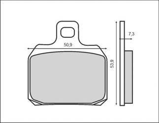 Klocki hamulcowe kh266 brembo, tył (ft 3035)