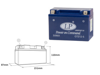Landport akumulator żelowy gtz12-s 12v 11ah 150x86x110 bezobsługowy - zalany (6)