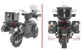 STELAŻ KUFRÓW BOCZNYCH MONOKEY CAM SIDE BENELLI T702 / X '23-'25 - POD KUFRY KVG K'VOYAGER ALU - PRAWY KVGS33 WCIĘTY