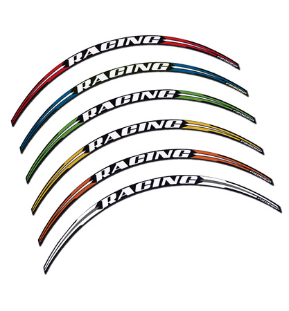Taśma ozdobna na felgi racing kolor biały (wypukła) (5026-101) 