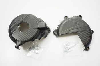Zestaw osłona pokrywy (dekla) alternatora oraz osłona pokrywy sprzęgła suzuki drz 400 '00-'23 kolor czarny (8479000001+8478900001)