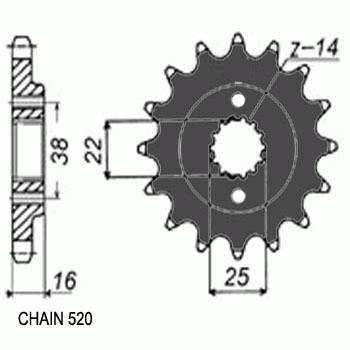 Zebatka napedowa sunstar sunf381-14 (wycofana z produkcji)