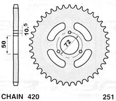 ZĘBATKA TYLNA APRILIA RX50 98-05, SM50 03-06 (JTR24.50) - WYPRZEDAŻ
