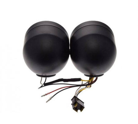 Lampa przód H7+H4 ECE 110 mm 2 szt. zestaw czarny mat