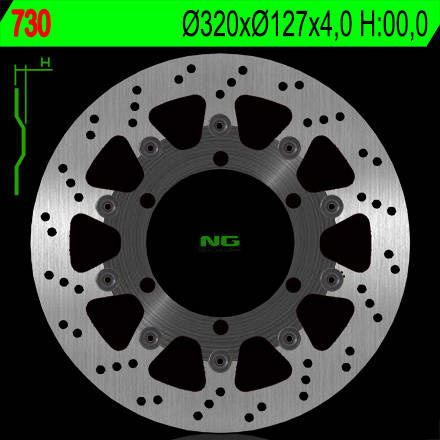 Tarcza hamulcowa przód ktm 625/640/690 (320x127x4) (6x6,5mm)