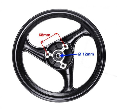 Obręcz koła Przedniegu skuter 2T 4T 12X2,50