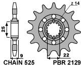 Zębatka przednia 2129 15 18nc benelli 900/1130