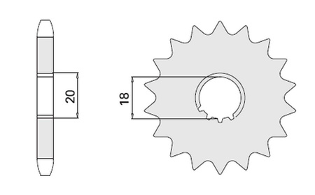 Zębatka przednia 426 14 suzuki gn 125 91-00, gs 125 (jtf426.14) (426-14)