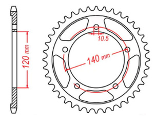 ZĘBATKA TYLNA 4398 41 SUZUKI DL 1000, GSXR 750 '00-'03 (-1) (JTR1792.41) (ŁAŃC. 525)