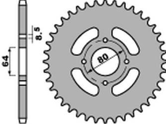 Zębatka tylna 838 46 f yamaha ybr 125 '05-'14, rd 125 '75-'81, dt 100 '76-'80 (jtr838.46) (łańc.428)